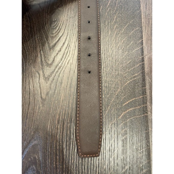 Ermenegildo Zegna Reversible Black/Brown Dress Belt Size 37-33" w/Silver Buckle - Picture 5 of 11